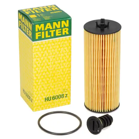 MANN HU6008z &Ouml;lfilter + Schraube f&uuml;r MERCEDES W205 W213 W463 5/C/X167 M278 M157 M176 M177