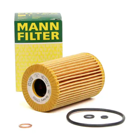 MANN HU715/4x &Ouml;lfilter f&uuml;r BMW 3er E30 E36 E46 5er E34 Z3 E36 ab 09.1995 M40 M42 M43 M44