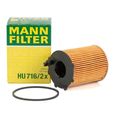 MANN HU716/2X &Ouml;lfilter f&uuml;r FORD Fiesta Focus Mondeo CITROEN C3 C4 PEUGEOT 307 308 1.4-1.6D