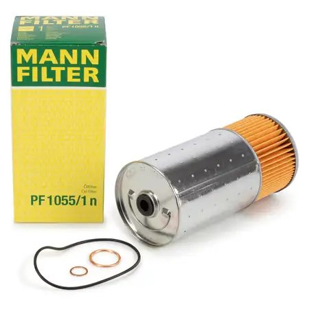 MANN PF1055/1n Oil Filter + Gaskets for MERCEDES-BENZ MB W631 2.4D OM616 6161800510