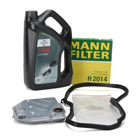 MANN Hydraulikfilter Automatik + 5L FUCHS Getriebe&ouml;l f&uuml;r MERCEDES W202 W210 722.4