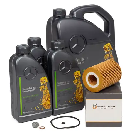 8L ORIGINAL Motor&ouml;l 5W30 f&uuml;r MB 229.52 + HIRSCHER &Ouml;lfilter MERCEDES W203 W204 W211 OM642