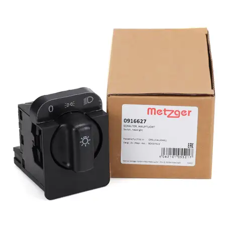 METZGER 0916627 Hauptlichtschalter Lichtschalter f&uuml;r OPEL Corsa B Agila A 1240055/90437313
