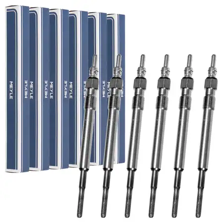 6x MEYLE 1008600000 Gl&uuml;hkerze f&uuml;r VW Passat B5 B5.5 A5 B5-7 A6 C5 4D 4E 2.5 TDI 059963319H