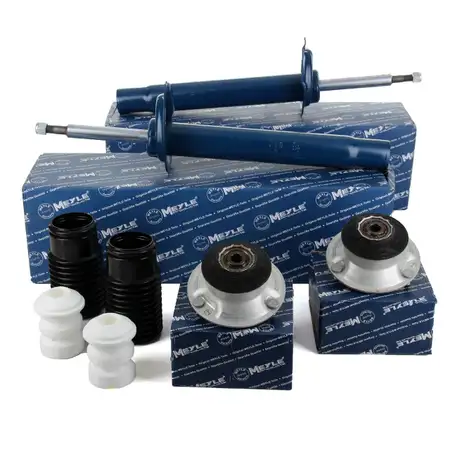 2x MEYLE Sto&szlig;d&auml;mpfer + Federbeinst&uuml;tzlager + Staubschutz f&uuml;r BMW 3er Limo + Touring vorne