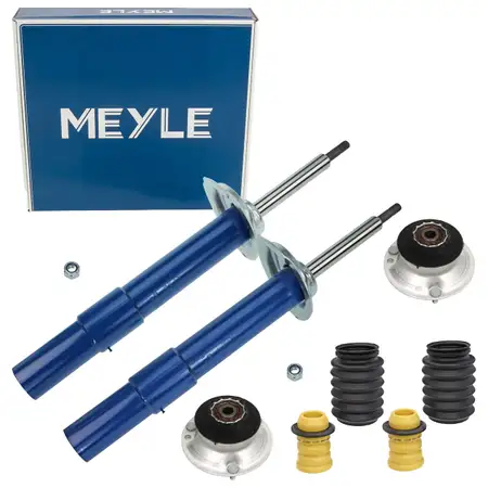 2x MEYLE Sto&szlig;d&auml;mpfer + Staubschutz + Domlager f&uuml;r BMW 5er E60 mit Standard Fahrwerk vorne