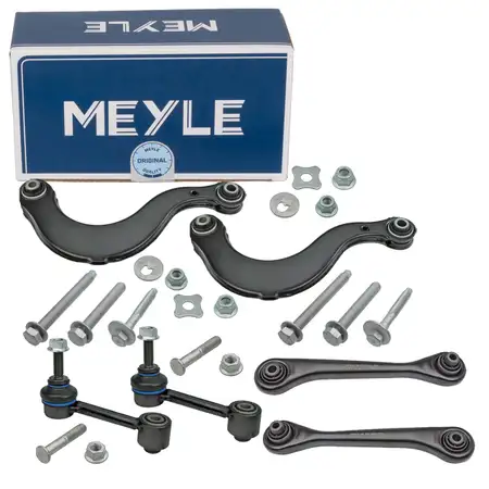 4x MEYLE Querlenker + Koppelstange + Montagesatz f&uuml;r VW Golf 5 Passat B6 B7 A3 8P hinten