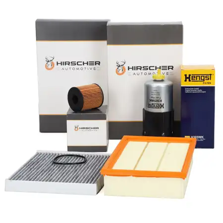 HIRSCHER Filter-Set 4-tlg f&uuml;r FORD Transit 2.4 TDCi 04.2006-08.2014 mit EURO 4