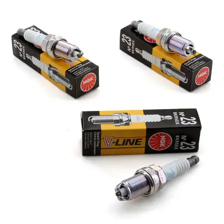 3x NGK Z&uuml;ndkerze V-Line 23 4483 BKR5EK f&uuml;r CITROEN FIAT OPEL PEUGEOT RENAULT DAEWOO LANCIA
