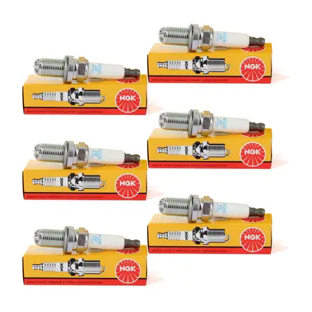 6x NGK 6002 BKR6EQU Z&uuml;ndkerze f&uuml;r AUDI S4 B6 S5 8T3 A6 C6 3.2 FSI quattro
