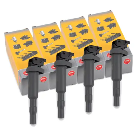 4x NGK 48147 Z&uuml;ndspule Z&uuml;ndmodul f&uuml;r BMW 1er E81-88 3er E90-93 5er E60 E61 N43 N46