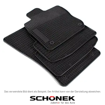 SCH&Ouml;NEK Rubber Floor Mats for VW Eos 1F7 1F8 03/2006&ndash;08/2015 (4-piece set)