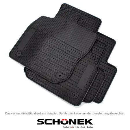 SCH&Ouml;NEK Gummimatten Gummi-Fu&szlig;matten Fu&szlig;matten f&uuml;r AUDI A4 S4 RS4 8W B9 ab 01.2021 4-teilig