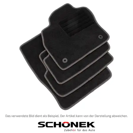 SCH&Ouml;NEK Veloursmatten Textilmatten Fu&szlig;matten f&uuml;r FIAT Panda 312_ 319_ ab 01.2016 4-teilig