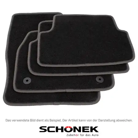SCH&Ouml;NEK Veloursmatten Textilmatten Fu&szlig;matten f&uuml;r OPEL Corsa C 08.2003-09.2006 4-teilig