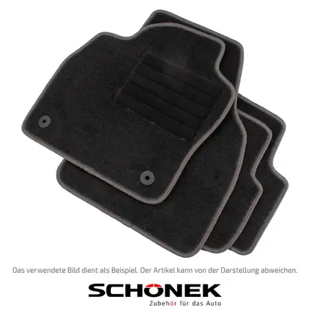 SCH&Ouml;NEK Fu&szlig;matten Automatten Velours f&uuml;r HONDA Jazz 3 04.2011-08.2015 4-teilig