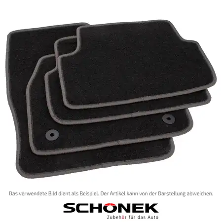 SCH&Ouml;NEK Veloursmatten Textilmatten Fu&szlig;matten SKODA Octavia 3 5E Combi ab 05.2013 4-teilig