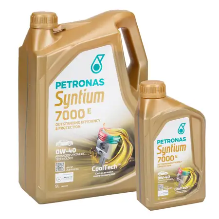 6L 6 Liter PETRONAS Syntium 7000 E 0W-40 Motor&ouml;l &Ouml;l f&uuml;r BMW LL-01 MB 229.5 VW 502/505.00
