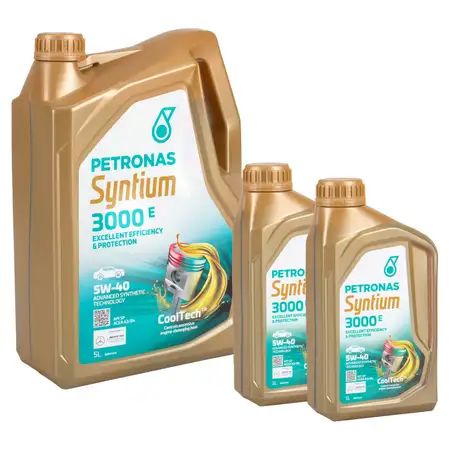 7L 7 Liter PETRONAS Syntium 3000 E 5W-40 Motor&ouml;l &Ouml;l f&uuml;r BMW LL-01 MB 229.5 VW 502/505.00