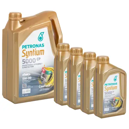 9L 9 Liter PETRONAS Syntium 5000 CP 5W-30 Motor&ouml;l &Ouml;l f&uuml;r MB 229.51/52 PSA B712290 Renault