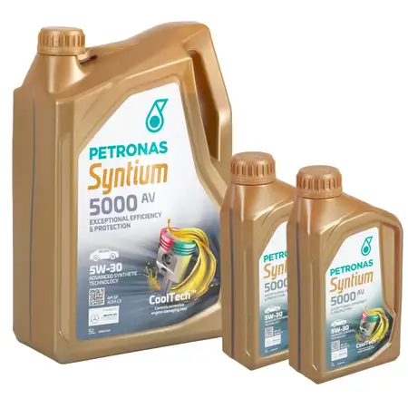 7L 7 Liter PETRONAS Syntium 5000 AV 5W-30 Motor&ouml;l &Ouml;l f&uuml;r MB 229.51/52 504/507.00 BMW LL-04
