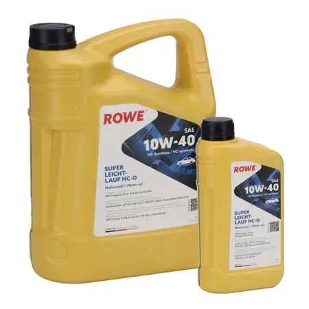 6L 6 Liter ROWE SUPER LEICHTLAUF HC-O 10W-40 10W40 Motor&ouml;l &Ouml;l f&uuml;r MB 229.3 501.01/505.00