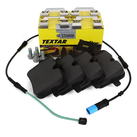 TEXTAR 2203901 Bremsbel&auml;ge + Warnkontakt f&uuml;r BMW 5er F90 M5 7er G11 G12 8er G14-16 hinten