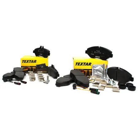 TEXTAR Bremsbel&auml;ge + Wako f&uuml;r MERCEDES-BENZ Sprinter 906 VW Crafter 30-35/50 vorne hinten