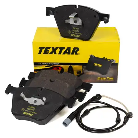 TEXTAR 2443601 Bremsbel&auml;ge + Warnsensor f&uuml;r BMW X5 E70 F15 X6 E71 E72 xDrive50i M50d vorne