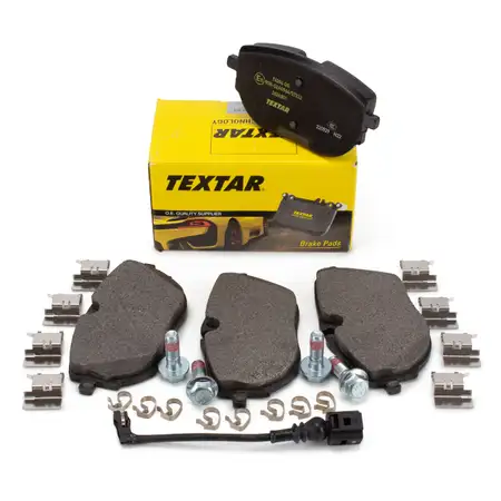 TEXTAR 2626801 Bremsbel&auml;ge + Wako f&uuml;r VW Transporter Multivan PR-Nr. 2E3 vorne 7LA698151B