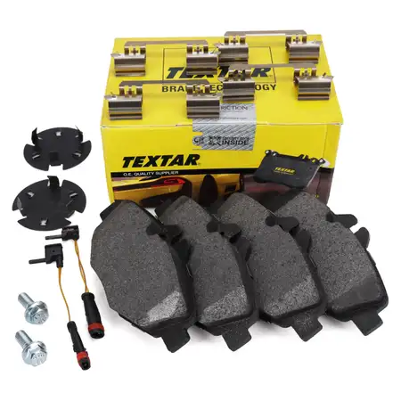 TEXTAR 2374303 Bremsbel&auml;ge + Warnkontaktsensor f&uuml;r MERCEDES E-Klasse W211 S211 vorne