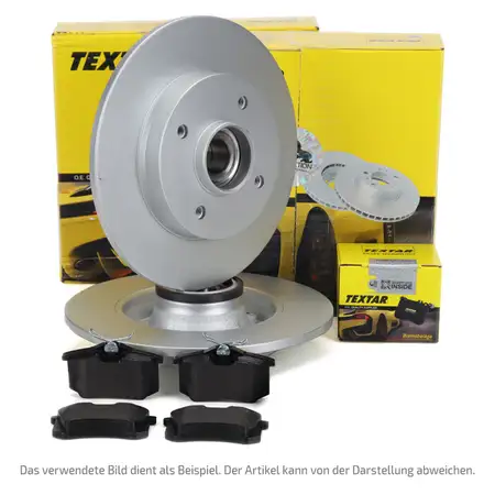 TEXTAR Bremsscheiben + Radlager + Bel&auml;ge CITROEN C3 III C4 Cactus OPEL Crossland X hinten