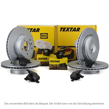 TEXTAR Brake Kit: Brake Discs + Brake Pads for OPEL Zafira Tourer C (Front + Rear)