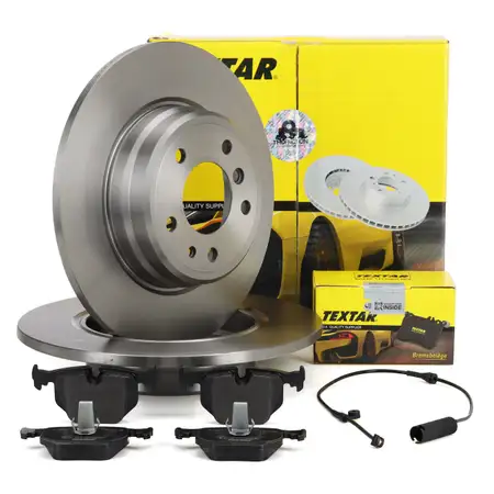 TEXTAR Bremsscheiben + Bremsbel&auml;ge + Sensor f&uuml;r BMW 7er E38 728-740i 725tds 730d hinten