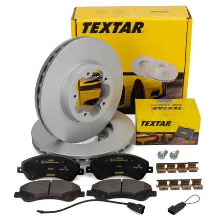 TEXTAR Brake Discs + Brake Pads + Sensor for FORD Transit/Tourneo 260280300 (front)
