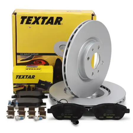 TEXTAR Bremsscheiben + Bremsbel&auml;ge + Sensor f&uuml;r FIAT Bravo 2 Idea Linea Stilo vorne