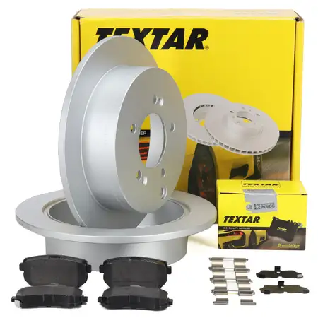TEXTAR Bremsscheiben + Bremsbel&auml;ge f&uuml;r HYUNDAI ix35 LM EL ELH KIA Sportage 3 SL hinten