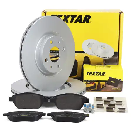 TEXTAR Bremsscheiben + Bremsbel&auml;ge f&uuml;r FIAT Doblo 119 223 Idea 350 Linea LANCIA Musa vorne