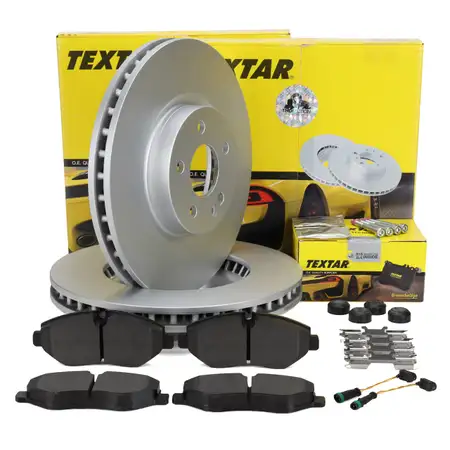 TEXTAR Brake Discs + Brake Pads + Sensor for Mercedes Vito W447 17-inch Front