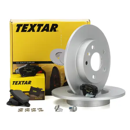 TEXTAR Brake Discs + Brake Pads for OPEL Astra G Zafira A (5-hole rear)