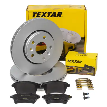 TEXTAR Bremsscheiben + Bremsbel&auml;ge f&uuml;r MERCEDES Citan 415 RENAULT Kangoo 15/16 Zoll vorne