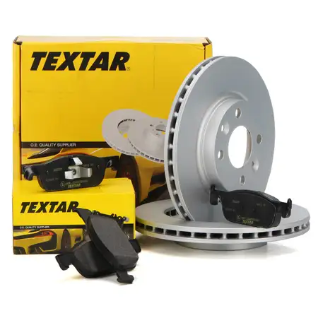TEXTAR Bremsscheiben + Bel&auml;ge f&uuml;r RENAULT Clio 4 DACIA Logan 2 Sandero 2 vorne