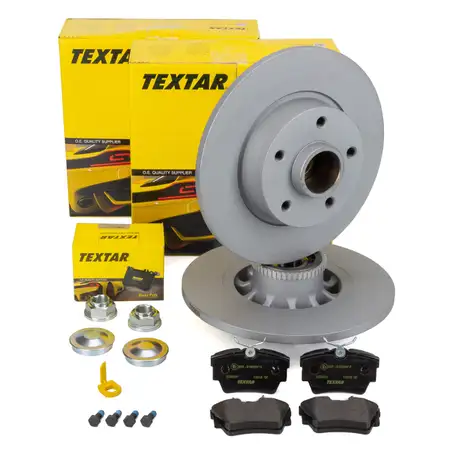 TEXTAR Bremsscheiben + Radlager + Bremsbel&auml;ge f&uuml;r FIAT NISSAN MITSUBISHI RENAULT hinten