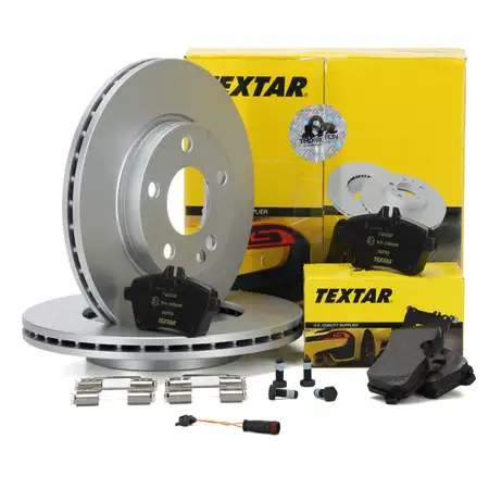 TEXTAR Bremsscheiben + Bremsbel&auml;ge + Wako f&uuml;r MERCEDES A-Klasse W169 B-Klasse W245 vorne