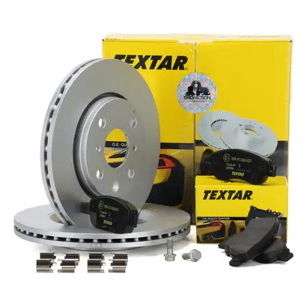 TEXTAR Bremsscheiben + Bel&auml;ge f&uuml;r CITROEN C1 1 2 PEUGEOT 107 108 TOYOTA Aygo B1 B4 vorne