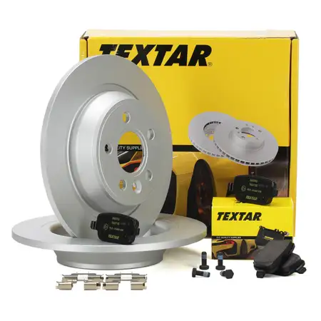 TEXTAR Bremsscheiben + Bel&auml;ge f&uuml;r FORD Focus 2 MK2 2.5 RS Kuga 1 MK1 Mondeo 4 MK4 hinten