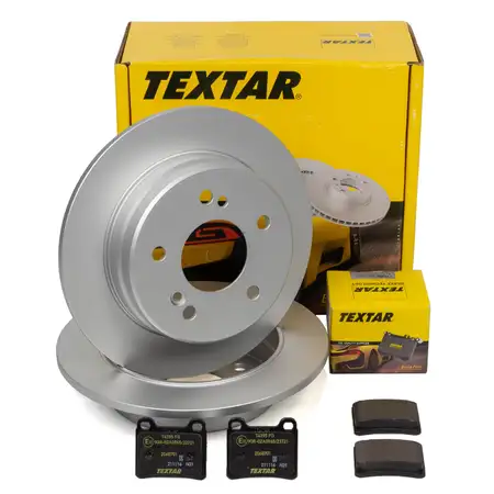 TEXTAR Brake Discs + Pads for Mercedes C-Class W202 Sedan (Rear)