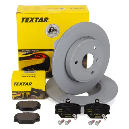 TEXTAR Bremsscheiben + Bremsbel&auml;ge f&uuml;r SMART ForTwo Cabrio Coupe 451 vorne