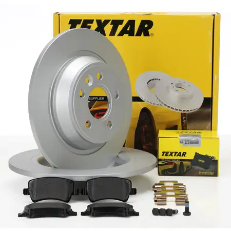 TEXTAR Bremsscheiben + Bremsbel&auml;ge f&uuml;r FORD Galaxy S-Max WA6 hinten
