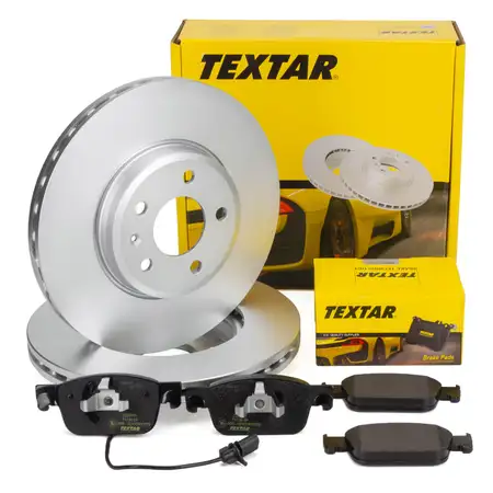 TEXTAR Bremsscheiben + Bel&auml;ge + Wako f&uuml;r AUDI A4 B9 PR-1LA/1LB vorne